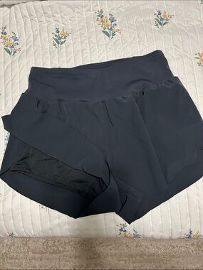 Women's High-Waist Athletic Shorts in Dark Navy